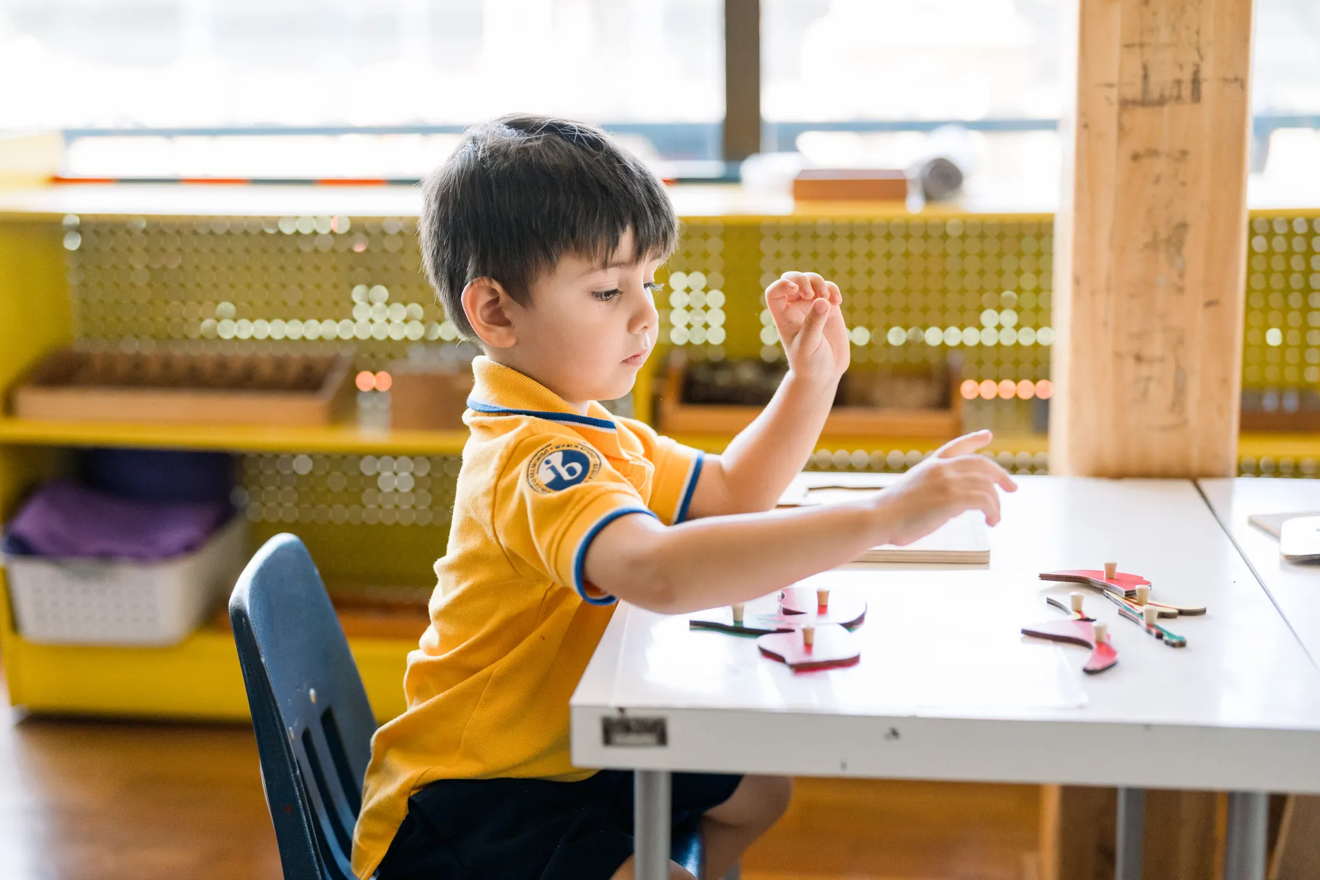 Practical life activities in the Golden Valley School Montessori programme
